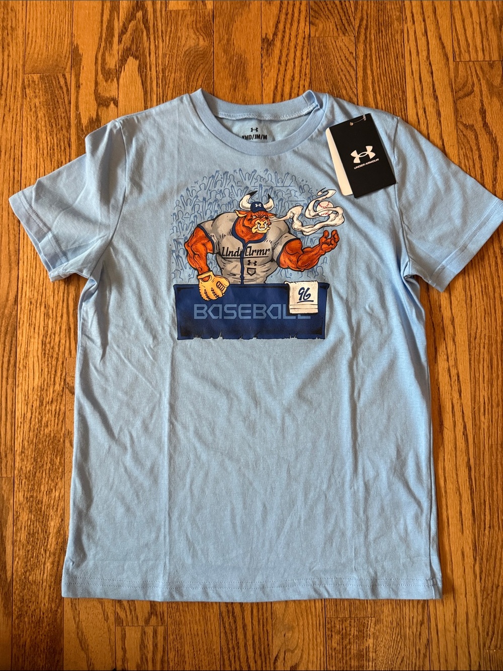 Under Armour Light Blue Baseball Bullpen Graphic Tee